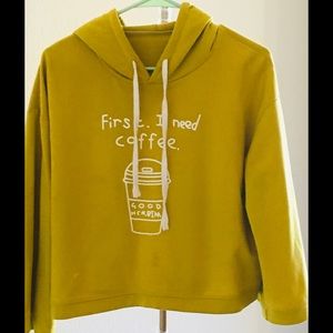 Mustard Cropped Hoodie (VINTAGE?)